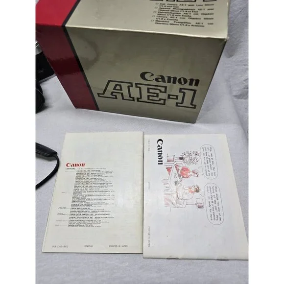 Canon AE-1 35mm Film Camera Canon 50mm Lens- NOT TESTED- With Box- READ - Picture 4 of 16